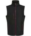 RG455 TRA915 Regatta Navigate Two Layer Soft Shell Bodywarmer Black / Classic Red colour image